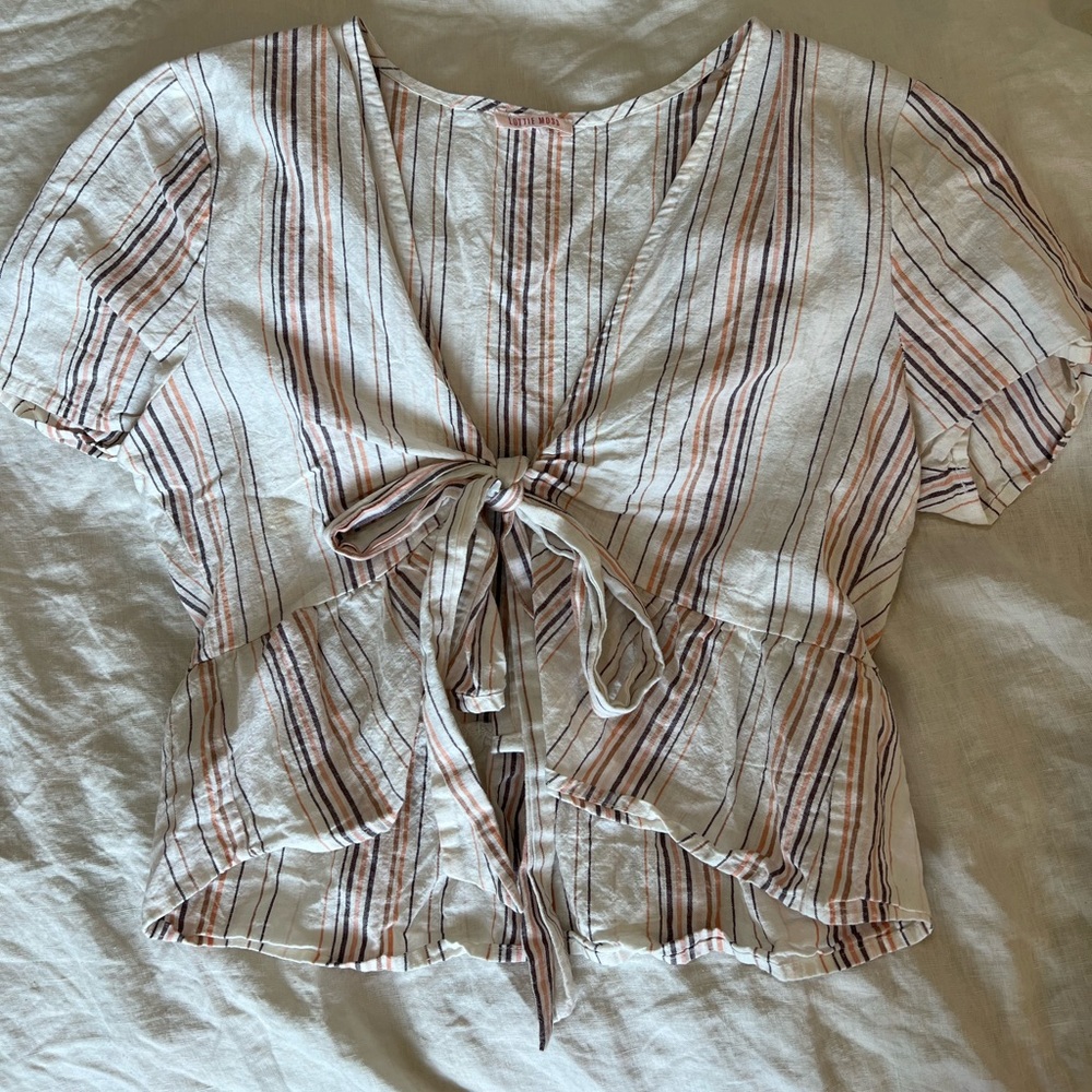 White linen Lottie Moss top!